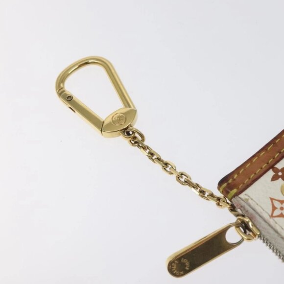 LOUIS VUITTON Monogram Multicolor Pochette Cles Purse White - Picture 9 of 15